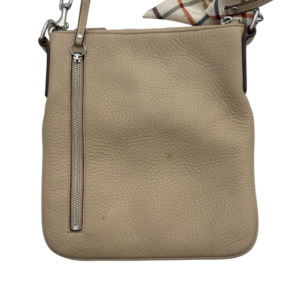 Coach Cream Pebbles Leather Crossbody Bag Adjustable Strap Purse - Picture 6 of 11
